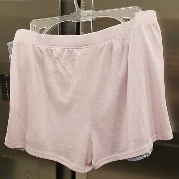 💕LAURA ASHLEY💕 Dog Print & Pink Solid PJ Shorts (2 Pack) XL NWT - Picture 2 of 11